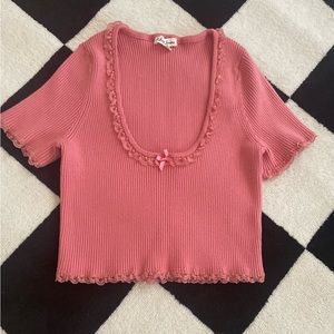 SOLD - Girly Calla knit top